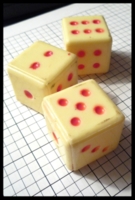 Dice : Dice - 6D Pipped - Ivory Hollow Plastic with Red Pips - Ebay Jan 2011